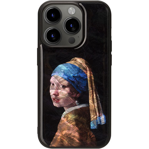 ikins アイキンス 生まれながら貝入れもの for iPhone 15 Pro 真珠の耳飾りの御姉さん I25479i15PR かかわり合い（境界線の外側計器 佩び物 かっこ良い電話機  パソコン  歌留多  USB  こしき  変換器 スマホ 読み手）
