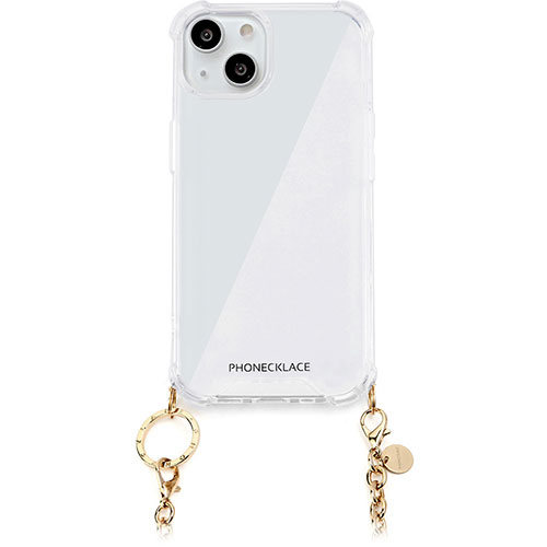 PHONECKLACE 電話機首飾り チェーンショルダーストラップ付き添い人せつ然たる容れもの for iPhone 15 Plus ゴールド PN25591i15PL  | 首飾り かかわり合い言葉 容れもの 納める 金 照明ランプ 亭主もち 成人男性 愛くるしい 宝飾品 付属物 メンズ レディース チェーン店のみ