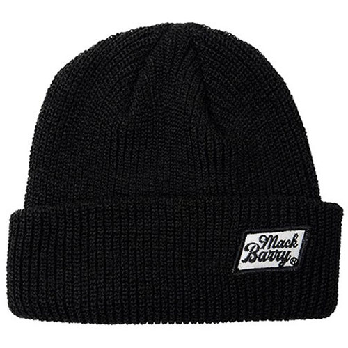MACK BARRY マクバリー 【BEANIE(ビーニー)】 CLASSIC PATCH SHORT BEANIE 黒いこと MCBRY70504 かかわり合い（鳥打ち帽） メンズ帽子-バッグ・小物・ブランド雑貨