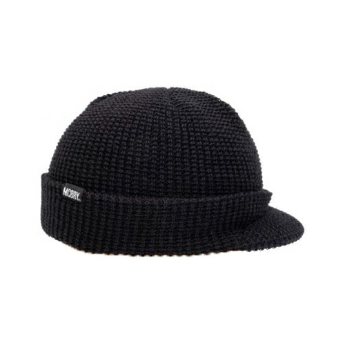 MACK BARRY マクバリー 【BEANIE(ビーニー)】 M VISOR CAP BEANIE 黒いこと MCBRY72812 かかわり合い（おすすめ 貨物輸送無料 グッズ 商いもの 機材 一般受け 飾り気の無い 好いたらしい 特殊 おもしろ） ニット帽-バッグ・小物・ブランド雑貨