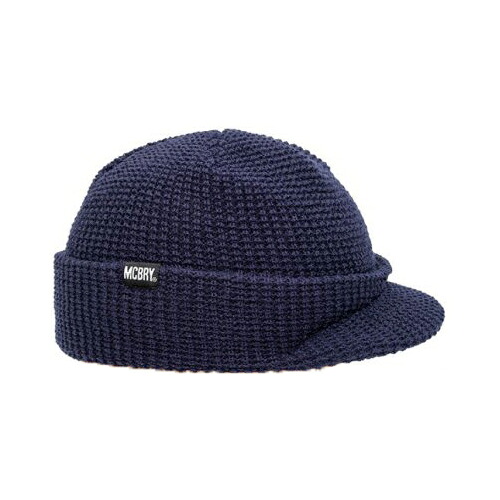 MACK BARRY マクバリー 【BEANIE(ビーニー)】 M VISOR CAP BEANIE ネイビー MCBRY72829 ジャンル(バッグ 小物 ブランド雑貨 帽子 メンズ帽子 ニット帽)|創造生活館