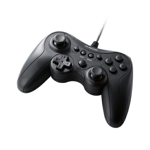 PC パソコン スマホ アクセサリー 便利 グッズ ELECOM GAMING 有線スタンダードゲームパッド GP20X連射機能 スティックモード切替機能を備えた クロス配置(Xbox系)の13ボタン有線軽量ゲームパッド