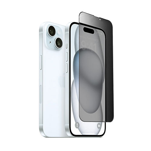 miak ミアック のぞき見防止強化ガラスフィルム for iPhone 15 Plus (2枚入り) MA52209i15PL ジャンル（スマートフォン タブレット スマートフォン 携帯電話アクセサリー 液晶保護フィルム）