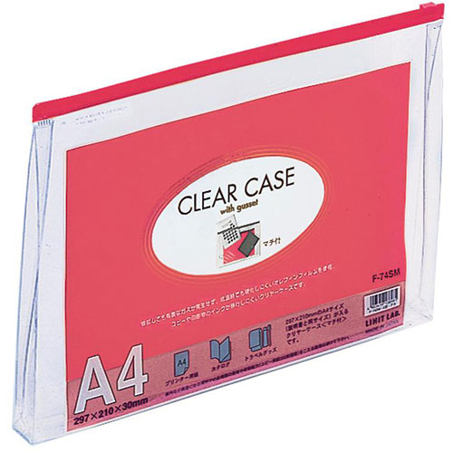 人気 おすすめ 定番 冬 新生活 ギフト 寒さ 対策 プレゼント 【5個セット】 LIHIT LAB. クリヤーケース(マチ付) A4S 赤 F-74SM-RDX5 関連（おすすめ 送料無料 グッズ 商品 用品 人気 簡単 快適 ユニーク おもしろ） 黄白 卒業年始 出産祝い 寒中見舞い