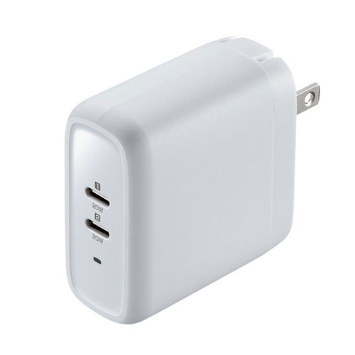 PC パソコン スマホ アクセサリー 便利 グッズ iPhone スマートフォンを2台同時に急速充電できるUSB PD規格20W出力に対応したTypeCポートを2ポート搭載のAC充電器 USB Power Delivery(USB PD) 6,297円