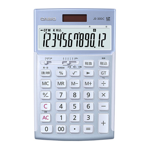 CASIO 本格実務計算器 日数数えること手合い 青色 JS-20DC-BU-N  | 気が大きい  たわい無い 12桁 12 桁 今めかしい 会計学 好いたらしい 愛くるしげ オシャレ 会計学 ミニ ちいさい おおきい 事務 執務室  計算器