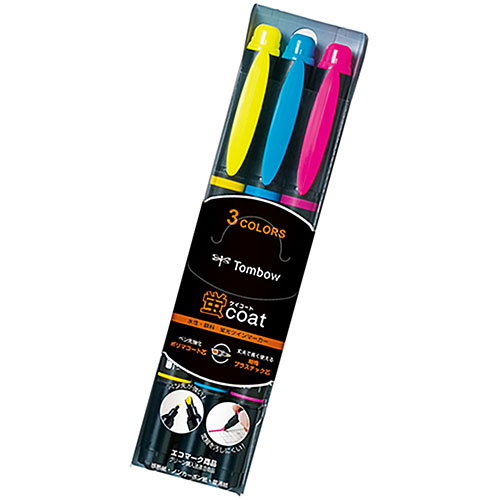 【3色×10セット】 トンボ鉛筆 蛍光マーカー 蛍コートセット Tombow-WA-TC3CX10 ジャンル（日用品雑貨 文房具 手芸 文房具 事務用品 筆記具 蛍光ペン）
