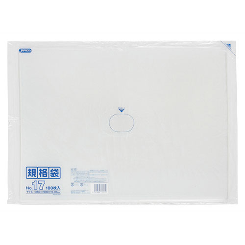 ジャパックス LD 規格袋 17号 0.030mm厚 100枚 透明 K-17 ジャンル（日用品雑貨 文房具 手芸 日用消耗品 キッチン消耗品 フリーザーバック）