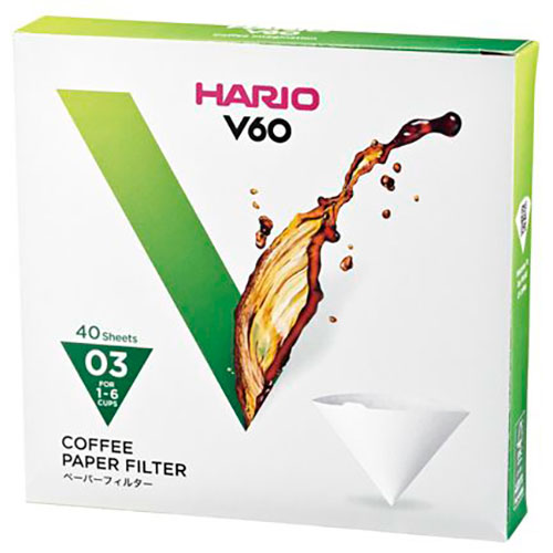 【10セット】 HARIO V60用ペーパーフィルター03W 1～6杯用 40枚入 VCF-03-40WX10 関連（送料無料 通販 グッズ 商品 便利 父の日 母の日 寒さ 対策 結婚 プレゼント）