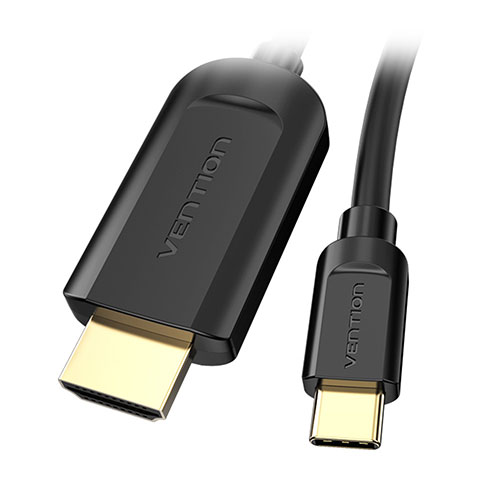 VENTION Type-C to HDMIケーブル 2m ブラック CG-2038  | ケーブル 関連単語 デジタル usb PC 周辺機器 アクセサリー 転送 信号 DVI  変換 ケーブル HDMI VGA インターフェース ディスプレイ パソコン DVD アナログ