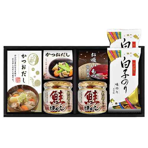 おすすめ 寒さ 対策 プレゼント 人気 贈り物 冬 ギフト 定番 手土産 卒業 入学 引越 海味彩 だしの素&瓶詰バラエティセット かね七かつおだし、鮭ほぐし、永谷園お吸いもの、シーラックかつおだし、白子のり味のり GIR-302 食品 佃煮 詰合せ セット ギフト |
