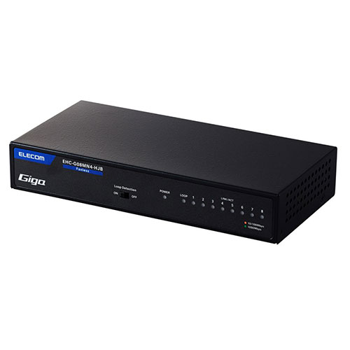 エレコム Giga対応8ポートスイッチ(金属筐体/電源内蔵) メタル(ブラック) EHC-G08MN4-HJB PC パソコン スマホ タブレット | 関連単語 USB ストレージ フラッシュメモリー コンパクト モニター アーム 液晶 保護 マウス ssd ディスク hdd ルーター アダプタ|創造生活館