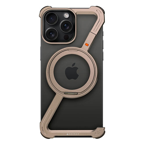 Hacray ハクライ 360 RingStandバンパー for iPhone 16 Pro Max アルミ・サンドブラウン HR27395i16PM PC パソコン スマホ タブレット | 関連単語 スマートフォン 携帯電話 アクセサリー iPhone パーツ iPad 周辺機器 メモリ Android ドライブ USB ストレージ