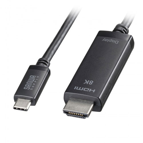 パソコン スマホ タブレット PC アクセサリー USB Type-C HDMI 変換アダプタケーブル 8K60Hz　4K144Hz　対応 ブラック・3m DisplayPortオルトモード(DisplayPort Alternate