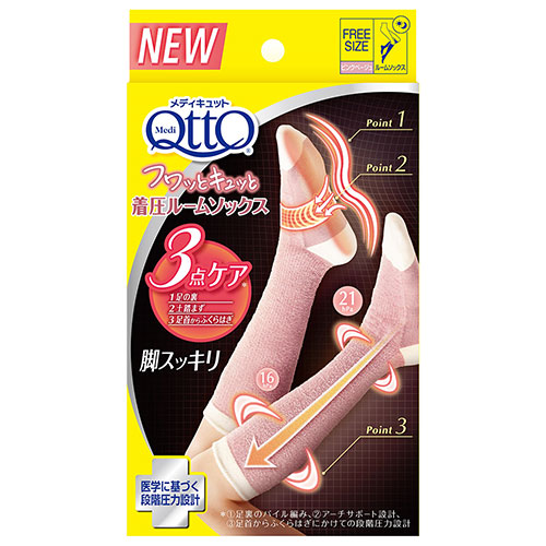 おすすめ 寒さ 対策 プレゼント 人気 贈り物 冬 ギフト 定番 手土産 卒業 入学 引越 レキットベンキーザー・ジャパン メディキュット フワッとキュッと 着圧ルームソックス ベージュピンク mediqtto03880 健康 美容 介護 | 関連単語 ジェル ローラー｜創造生活館