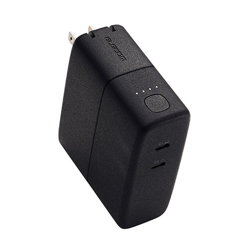 エレコム AC充電器一体モバイルバッテリー 5000mAh/67W/C×2 ブラック DE-AC11-5000BK PC パソコン スマホ タブレット | 関連単語 周辺機器 メモリ Android ドライブ USB ストレージ フラッシュメモリー コンパクト モニター アーム 液晶 保護 マウス ssd ディスク