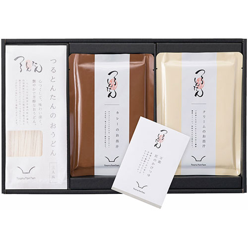ラッピング 対応 無料 贈答品 景品 粗品 記念 贈り物 ご褒美 つるとんたん かけ・カレー・クリームのおうどん3人前 乾麺(3人前)・かけつゆ・カレーのお出汁・クリームのお出汁 C6195514 食品 佃煮 詰合せ セット ギフト | 関連単語 母の日 父の日 入学 成人