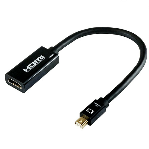 【3セット】 HORIC Mini DisplayPort→HDMI変換アダプタ 10cm Mini DisplayPortオス-HDMIメス MDPHDF01-178BKX3 PC パソコン スマホ タブレット | 関連単語 周辺機器 メモリ Android ドライブ USB ストレージ フラッシュメモリー コンパクト モニター アーム 液晶