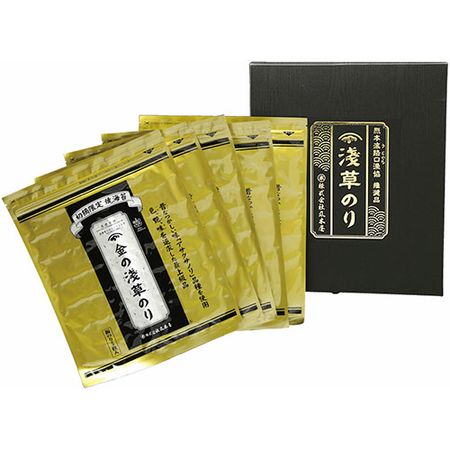 人気 にんき 冬ギフト 新生活 おすすめ 定番 話題 歳暮 寒さ 対策 プレゼント 金の浅草のり 金の浅草のり(全形5枚)×5 C6191589 お返し ギフト のし対応 無料ラッピング 包装無料サービス|創造生活館