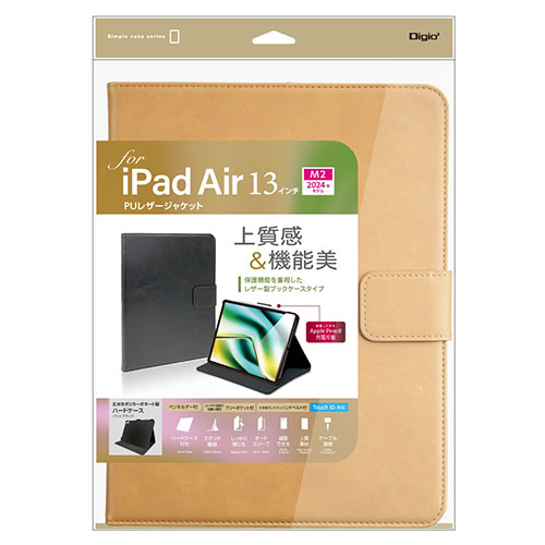 ナカバヤシ 13インチiPad Air(M2)用 PUレザージャケット キャメル TBC-IPA24308CA PC パソコン スマホ タブレット | 関連単語 iPhone パーツ iPad 周辺機器 メモリ Android ドライブ USB ストレージ フラッシュメモリー コンパクト モニター アーム 液晶 保護