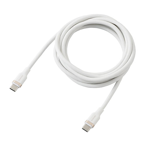 エレコム USB2.0ケーブル(USB Type-C - USB Type-C/100W対応/なめらか) 2m ホワイト MPA-CC5PSSA20WH PC パソコン スマホ タブレット | 関連単語 モニター アーム 液晶 保護 マウス ssd ディスク hdd ルーター アダプタ フラッシュ LAN 無線 有線 ケーブル メディア