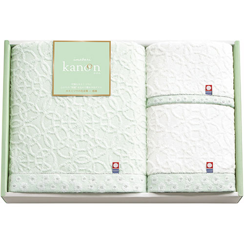 人気 にんき 冬ギフト 新生活 おすすめ 定番 話題 歳暮 寒さ 対策 プレゼント \u003cbr\u003e【16セット】 今治かのん タオルセット 【バスタオル×1・フェイスタオル×1・ハンドタオル×1】 FUJI-350001291X16