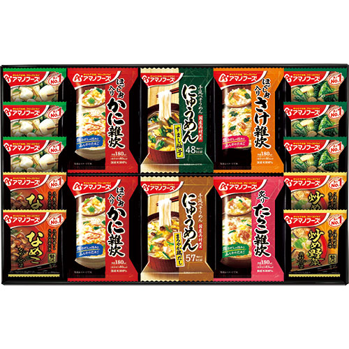 おすすめ 寒さ 対策 プレゼント 人気 贈り物 冬 ギフト 定番 手土産 卒業 入学 引越 プレゼント 包装 無料 ギフト 法要 香典返し 仏事 弔事 忌明け 【10セット】 アマノフーズ バラエティギフト 【合計16食「いつものおみそ汁贅沢」シリーズ】