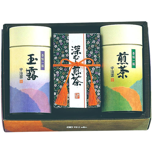 人気 にんき 冬ギフト 新生活 おすすめ 定番 話題 歳暮 寒さ 対策 プレゼント 【6セット】 宇治園 銘茶セット 【玉露玉雲・煎茶緑峰/各150g・深むし煎茶/80g】 FUJI-030155580X6お中元 成人式 お礼 初詣 入学 喜寿 就職 入学 葬儀 お礼状｜創造生活館 37,830円