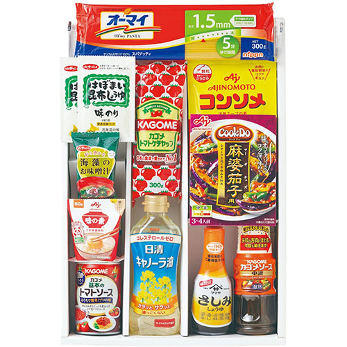 【4セット】 味彩 キッチンバラエティ 【スパゲティ・白子歯舞昆布醤油味のり・白子フリーズドライ海藻のお味噌汁・味の素うま味調味料 ほか】 FUJI-010475224X4 結婚祝い ギフト のし対応 無料ラッピング お返しにも最適｜創造生活館