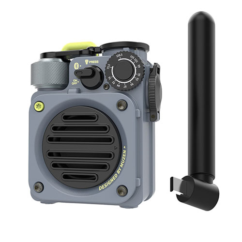 Muzen Wild Mini 第3世代 Bluetooth スピーカー ラジオ・懷中電灯・モバイルバッテリー メタルグレー MW-PVXI3GY PC パソコン スマホ タブレット | 関連単語 iPhone パーツ iPad 周辺機器 メモリ Android ドライブ USB ストレージ フラッシュメモリー コンパクト