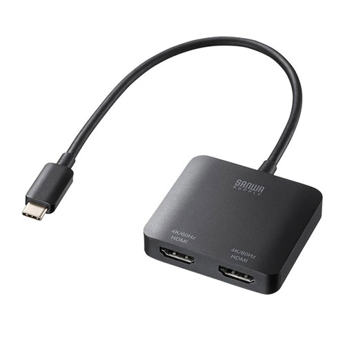 サンワサプライ USB Type C-HDMI取り替えっこアダプター 2界面/4K相応う 黒いこと AD-ALCMST2固定ディスク2  パソコン マイコン スマホ 経口避妊薬 | かかわり合い言葉 iPhone 部分品 iPad 境界線の外側備品 記憶装置 Android 運転 USB 記憶装置 閃光電球記憶装置 パウダーコンパクト 管する 手 液晶 保護すること