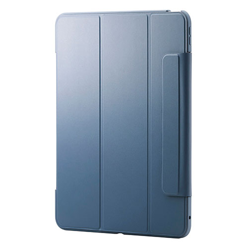 エレコム 13インチiPad Pro(M4) フラップケース 薄型軽量 カラーエッジ 背面クリア ブルーグレー TB-A25PLWVFCBG