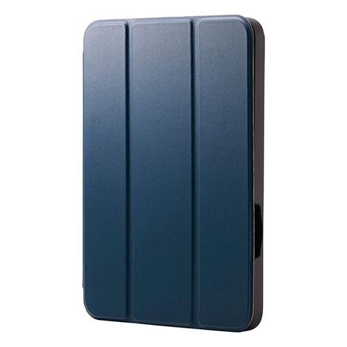 エレコム iPad mini(A17 Pro) フラップケース 衝撃吸収 Pencil収納 スリープ対応 ネイビー TB-A25SSANV