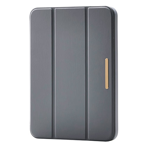 エレコム iPad mini(A17 Pro) フラップケース 薄型軽量 CHIC STYLE スリープ対応 チャコールグレー TB-A25SWVJM3GY