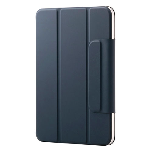 エレコム iPad mini(A17 Pro) フラップケース 超薄型 マグネット着脱 スリープ対応 ネイビー TB-A25SWVPF2NV