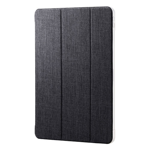 エレコム 13インチiPad Air(M3/M2) フラップケース 薄型軽量 ファブリック 背面クリア ブラック TB-A25XWVCBK