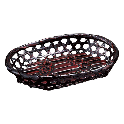 【5個仕かける】 ヤマコー 用美 お勤め用 溜塗小判篭(小) yamaco22105X5 食器・カトラリー・グラス-キッチン用品・食器・調理器具