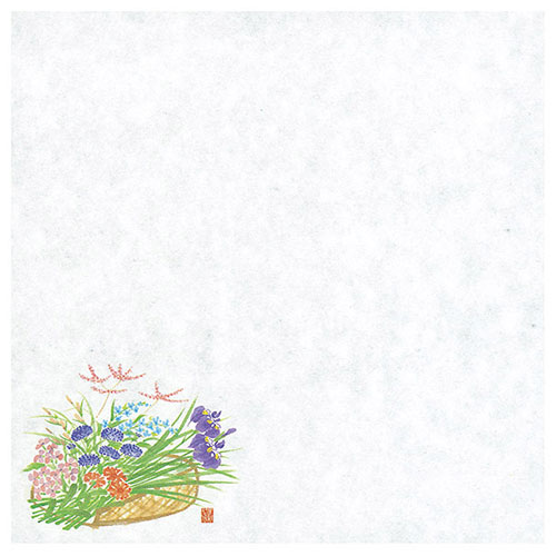 【100枚入×5書き割り】 ヤマコー 用美 お役目用 4寸花摘み篭耐油天紙 4寸 初夏 yamaco65552X5