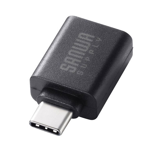 【5個セット】 サンワサプライ USB5Gbps Type-C変換アダプタ AtoC 樹脂コネクタ ブラック AD-USB32CAFX5