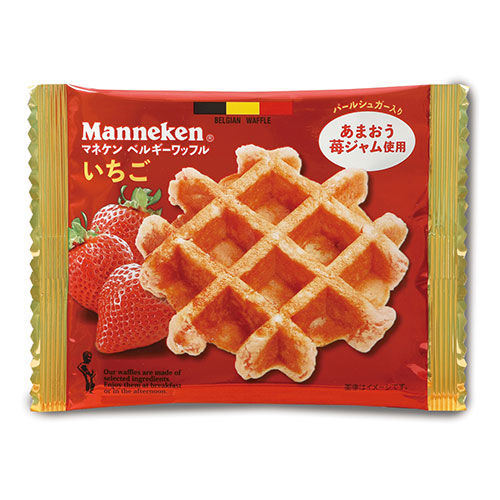 【6個入×10箱】 マネケン Manneken ベルギーワッフル イチゴワッフル AZB15824X60