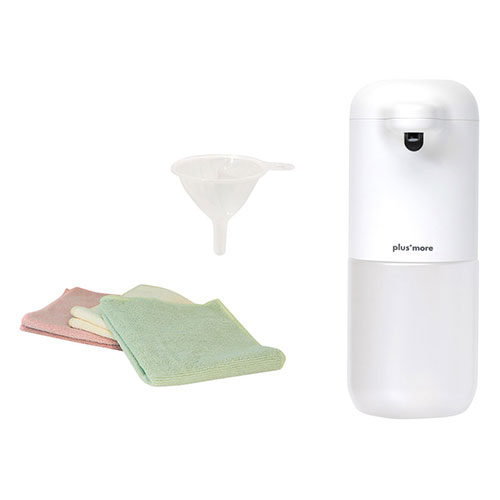 plusmore オートディスペンサー泡手合い マイクロファイバーマルチクロス付 K60614439