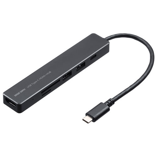 サンワサプライ HDMIポート付 USB Type-Cドッキングハブ USB-5TCHC26BK｜創造生活館