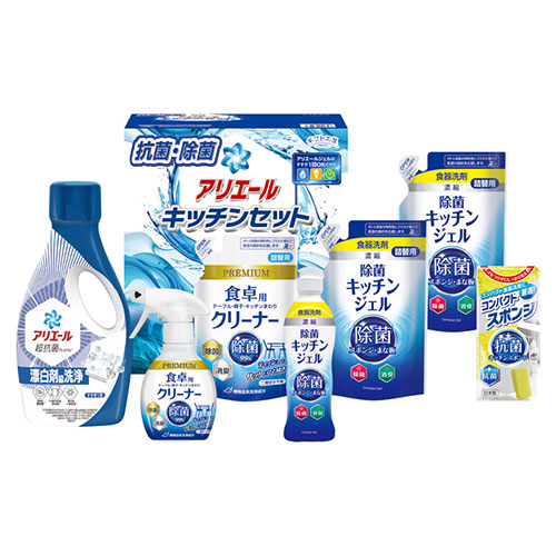 ギフト工房 アリエール&キッチンセット 【除菌キッチンジェル詰替用・P&Gアリエールジェル・除菌キッチンジェル・食卓用クリーナー ほか】 L1128046 ギフト お歳暮 お中元 お祝い 見舞い | 関連単語 お年賀 御歳暮 御中元 初節句 七五三 入園 入学 卒業 進学