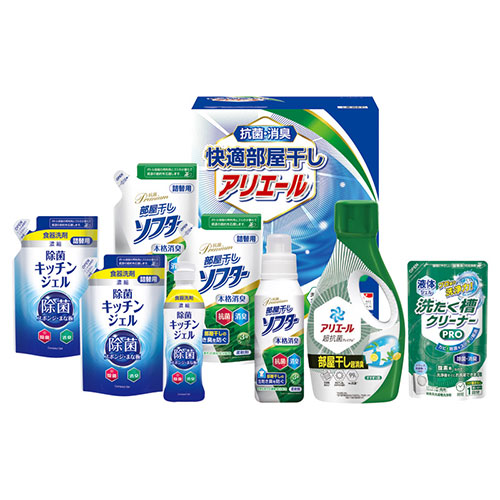 ギフト工房 快適部屋干しアリエールギフト 【除菌キッチンジェル詰替用・抗菌部屋干しソフター・P&Gアリエールジェル部屋干し超消臭 ほか】 L1127056 ギフト お歳暮 お中元 お祝い 見舞い | 関連単語 お年賀 御歳暮 御中元 初節句 七五三 入園 入学 卒業 進学