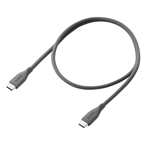 エレコム USB2.0ケーブル USB Type-C TM - USB Type-C/240W/なめらか 0.5m グレー MPA-CCPESS05GY PC パソコン スマホ タブレット | 関連単語 モニター アーム 液晶 保護 マウス ssd ディスク hdd ルーター アダプタ フラッシュ LAN 無線 有線 ケーブル メディア