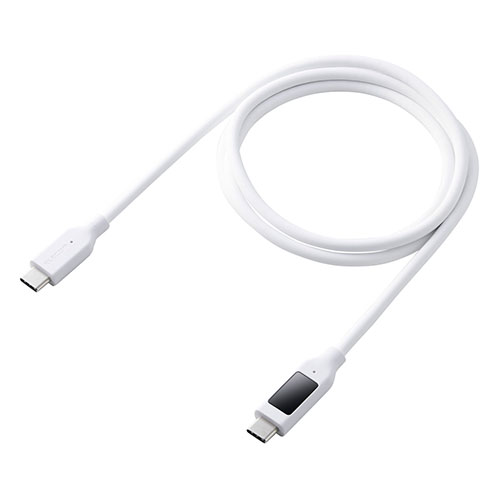 エレコム 電力ディスプレイ付きケーブル USB-C-USB-C 240W なめらか 1m ホワイト MPA-CCW10WH PC パソコン スマホ タブレット | 関連単語 カード クーラー cpu ハブ キーボード テンキー 機器 ネット スマートフォン 携帯電話 アクセサリー iPhone パーツ iPad