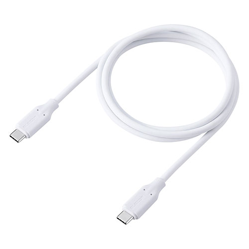 エレコム USB-C - USB-Cケーブル USB2.0/100W/温度検知保護/なめらか 1m ホワイト MPA-CC5PTSS10WH PC パソコン スマホ タブレット | 関連単語 ハブ キーボード テンキー 機器 ネット スマートフォン 携帯電話 アクセサリー iPhone パーツ iPad 周辺機器 メモリ