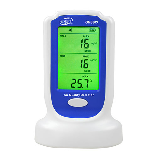 bitstrong 卓上PM2.5/PM10濃度測定器 ホワイト BS-GM8803時計 温度計 湿度計 体重計 | 見た目シンプルだけど多機能 温度感知スピード 温湿度自動検知 数値確認簡単 高齢者にも見やすい ボタン少なめ お手入れ簡単 無音運転可 掛け時計型スタンド型一体 型崩れしない