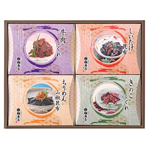 鵜舞屋 心を伝える日本の味 【牛肉しぐれ・しいたけ昆布・ちりめん山椒昆布・きのこしぐれ(各70g)×各1】 C7194025 ギフト お歳暮 お中元 お祝い 見舞い | 関連単語 土産 香典 贈り物 誕生日 プレゼント 御祝 バラエティ 詰め合わせ 退職 母の日 父の日 敬老の日