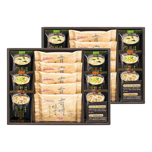 マルコメ フリーズドライみそ汁&有明味のりセット 【マルコメ京懐石(野菜・きのこ・長ねぎ各4個)・白子有明味のり(8切8枚)10個】 1219-109 ギフト お歳暮 お中元 お祝い 見舞い | 関連単語 熨斗 お礼 のし 祝い 母の日 お年賀 御歳暮 御中元 初節句 七五三 入園|創造生活館